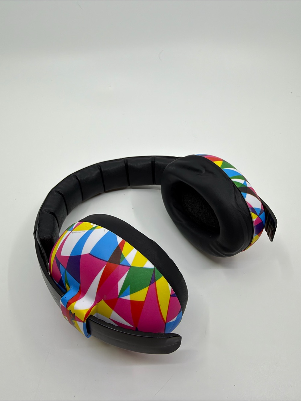 Banz Kids Hearing Protection Earmuffs Colorful Geometric Noise Reduction Toddler